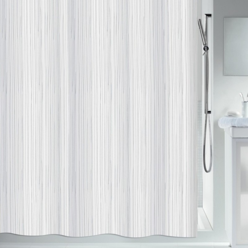 RAYA Polyester Shower curtain 180x200cm White Spirella