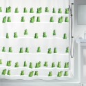 Tenda da doccia in poliestere QUACK 180x200cm Spirella verde e bianca
