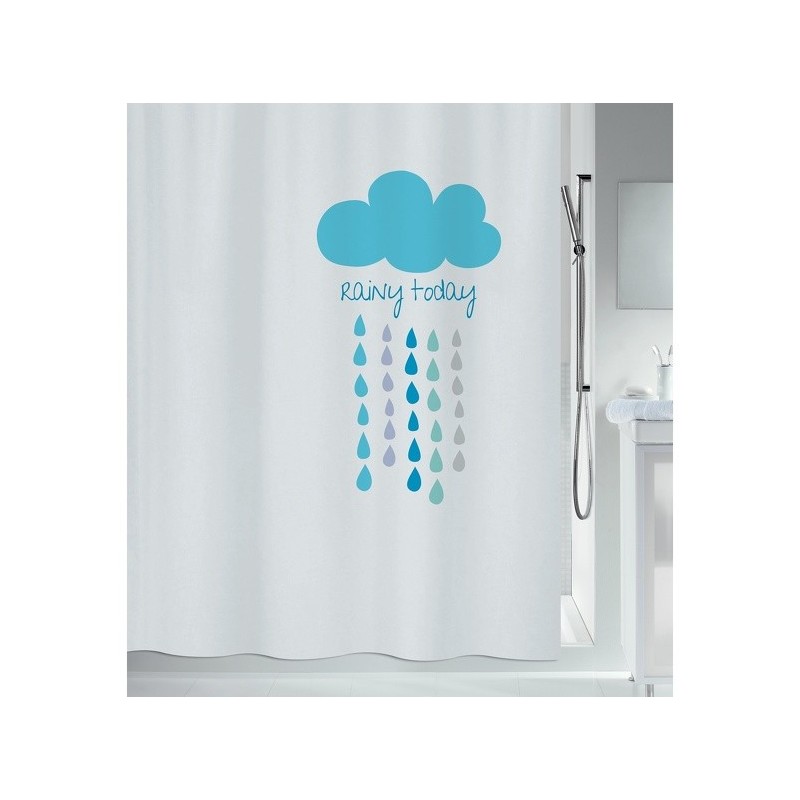 Polyester Shower curtain CLOUD 180x200cm Blue & White Spirella