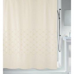 Polyester shower curtain TRENTO 180x200cm Beige embroidered Spirella