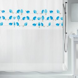Tenda da doccia PEVA BIRDY 180x200cm Blu e Bianco Spirella