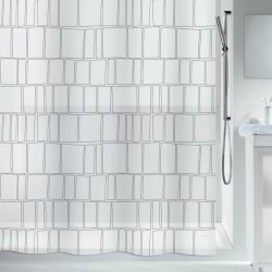 Tenda da doccia PEVA CONSTRUCT 180x200cm Spirella in bianco e nero