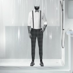 Spirella Shower curtain PEVA DANDY 180x200cm Black
