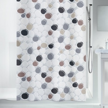 PEVA Cortina de ducha PEVA DIDO 180x200cm Gris y Marrón Spirella