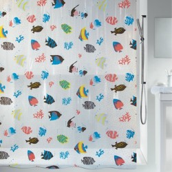 Cortina de ducha PEVA FISH 180x200cm Estampado de peces  multicolor Spirella