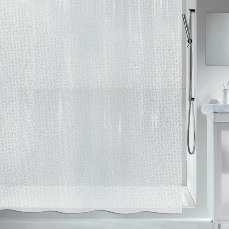 Cortina de ducha PEVA GALET 180x200cm Blanco Spirella