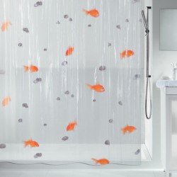 Spirella Shower curtain PEVA FISH 180x200cm Orange