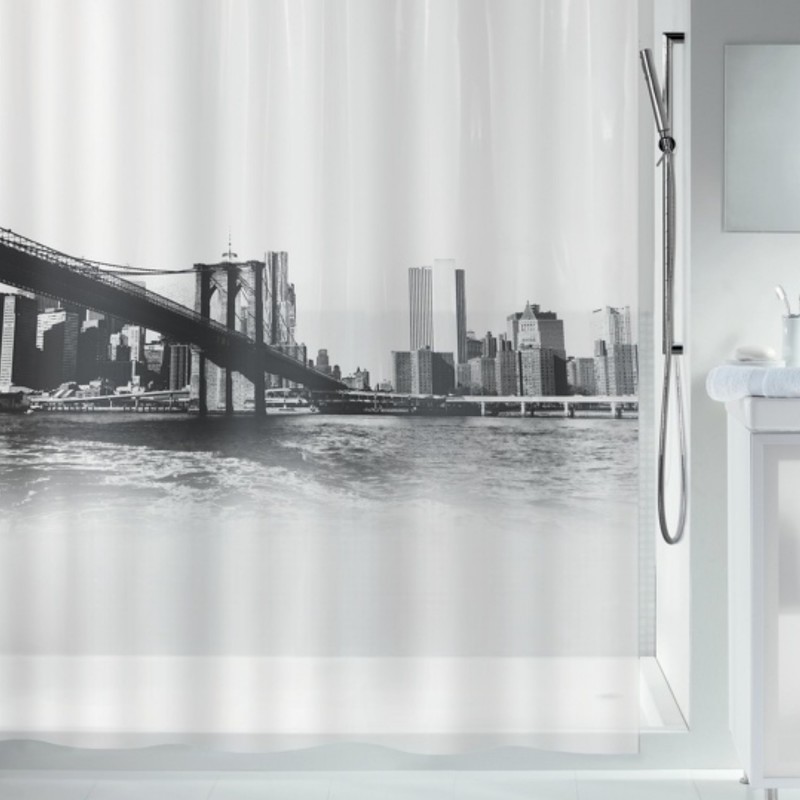 Cortina de ducha PEVA NEW BROOK 180X200cm Spirella