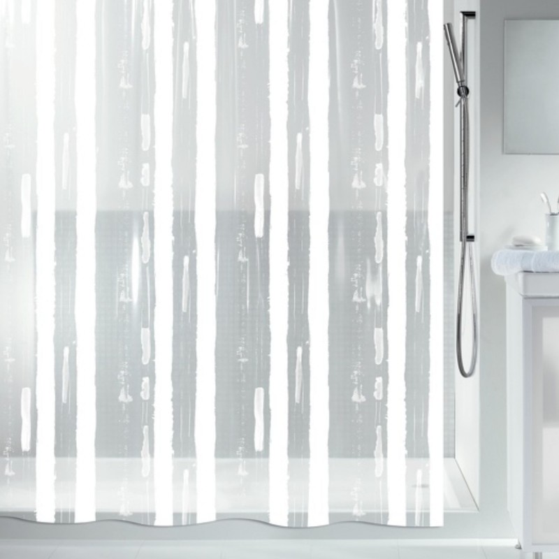 PEVA Shower curtain PAINTING 180x200cm White Spirella