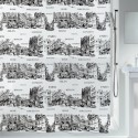 Rideau de douche PEVA PLACES 180x200cm Noir & Blanc Spirella
