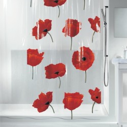 Spirella Duschvorhang PEVA POPPY 180x200cm Rot