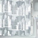 PEVA Shower curtain SKYLINE 180x200cm Silver Spirella