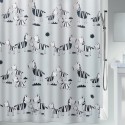 Tenda da doccia in poliestere ZEBI NERO 180x200cm Motivo Zebre Spirella