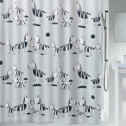 Spirella Shower curtain Polyester ZEBI NOIR 180x200cm Black