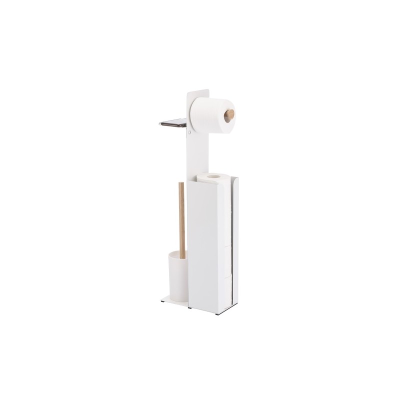 Wc combination with smartphone holder Steel & Bamboo YONI Matt white Spirella