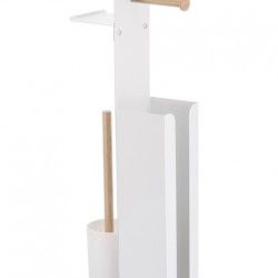 Wc combination with smartphone holder Steel & Bamboo YONI Matt white Spirella