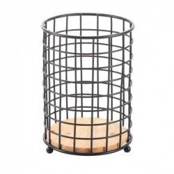 MSV Porte couverts Design industriel Bois & Acier ELIE Noir mat