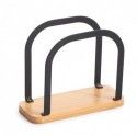 Porte serviettes de tables Design industriel Bambou & Acier ELIE Noir mat MSV