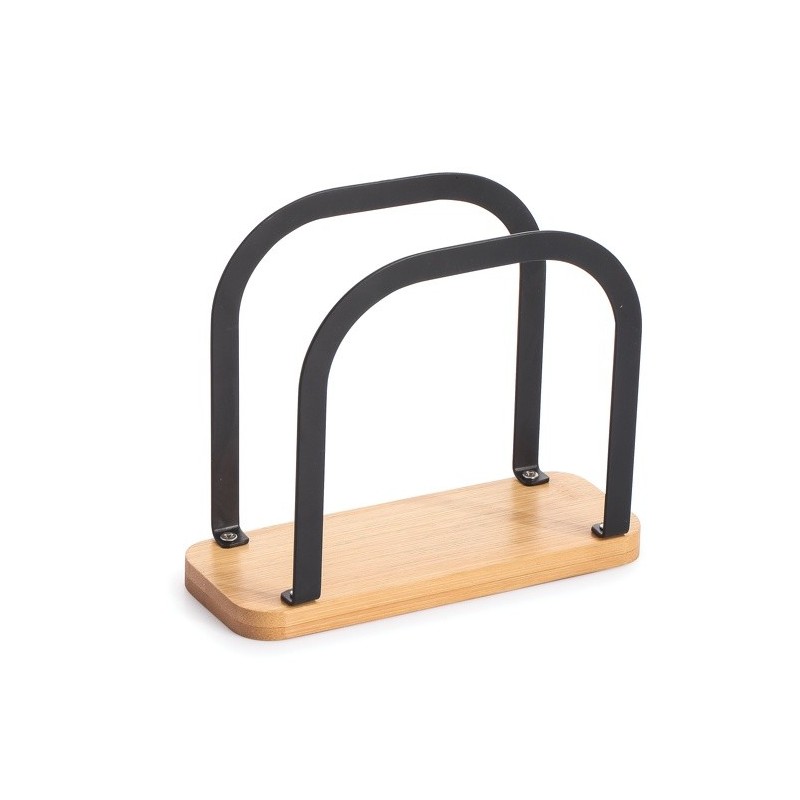 MSV Serviettenhalter Industriedesign Bamboo & Steel ELIE Mattschwarz