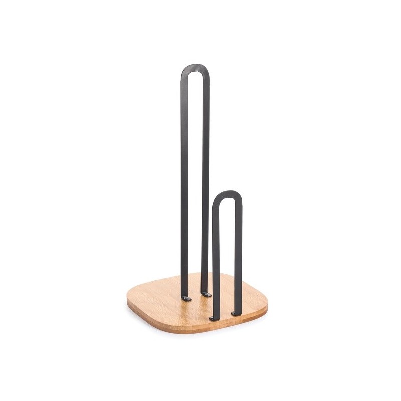 MSV Küchenrollenhalter Industriedesign Bamboo & Steel ELIE Mattschwarz