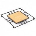 Dessous de plat Design industriel Bambou & Acier ELIE Noir mat MSV