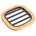 Dessous de plat Style industriel Bambou & Acier ELIE Noir mat MSV