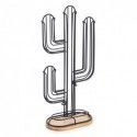 Distributore di cialde di cactus dal design industriale Legno e Acciaio ELIE Nero opaco MSV