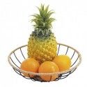 Cesta de frutas de diseño industrial Cuerda de acero y papel WAPI Negro mate MSV