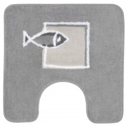 Tappetino da bagno in poliestere ANDROS 50x50 cm modello pesce Spirella Grigio