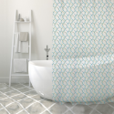 Cortina de ducha de PVC ALGAE 180x200cm Verde y Azul MSV