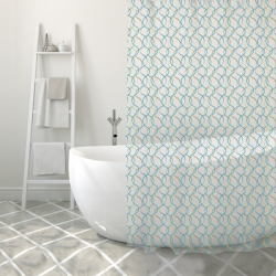 Tenda da doccia in PVC ALGAE 180x200cm Verde e Blu MSV