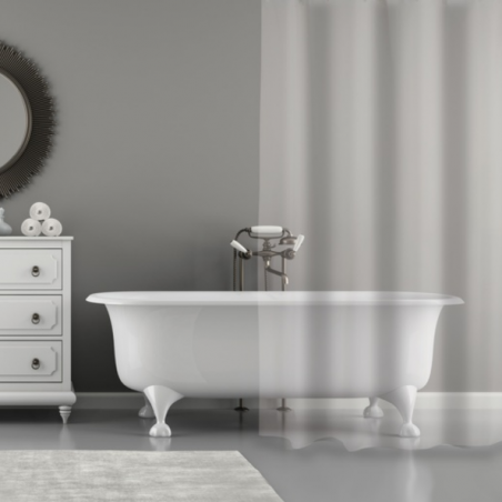 Shower curtain PVC 180x200cm Transparent MSV