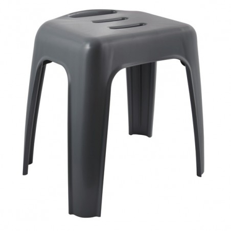 Tabouret grand siège de douche HOCKER Gris- Max 130kg Spirella