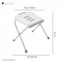 Tabouret de douche pliable Blanc - Max 130kg Spirella