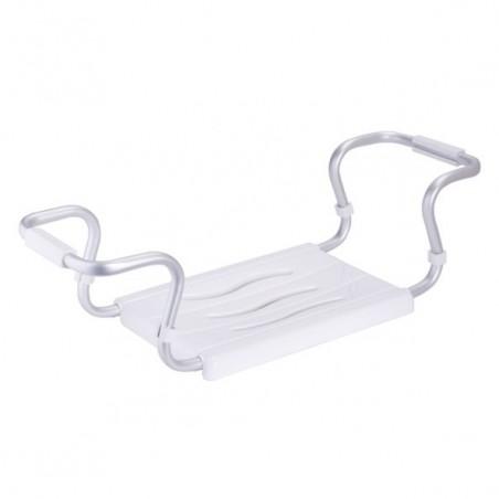 Grand siège de baignoire extensible 50-70cm Blanc - Max 120kg MSV