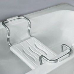 Asiento de bañera extensible grande 55-65cm Blanco - Max 120kg MSV