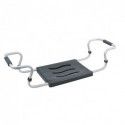 MSV Grand siège de baignoire extensible 50-70cm Gris - Max 120kg