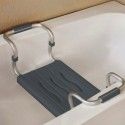 MSV Grand siège de baignoire extensible 50-70cm Gris - Max 120kg