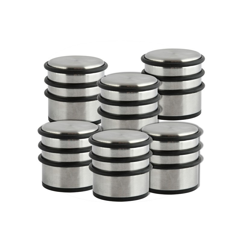 spirella MSV Lot de 6 blocs stop portes solide en inox & caoutchouc