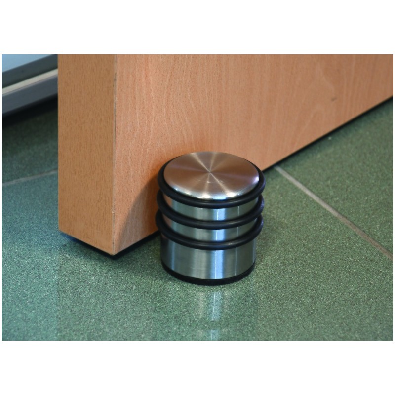 MSV Lot de 6 blocs stop portes solide en inox & caoutchouc