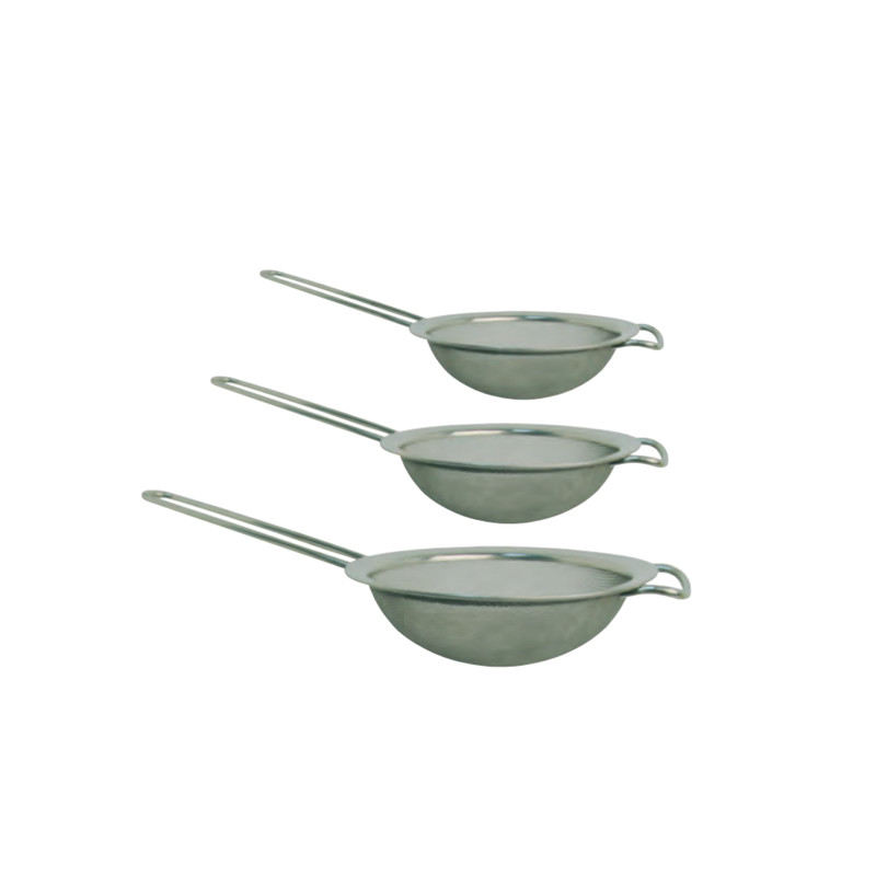Set of 3 MSV stainless steel sieves
