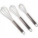 Lot de 3 fouets de cuisine en inox MSV