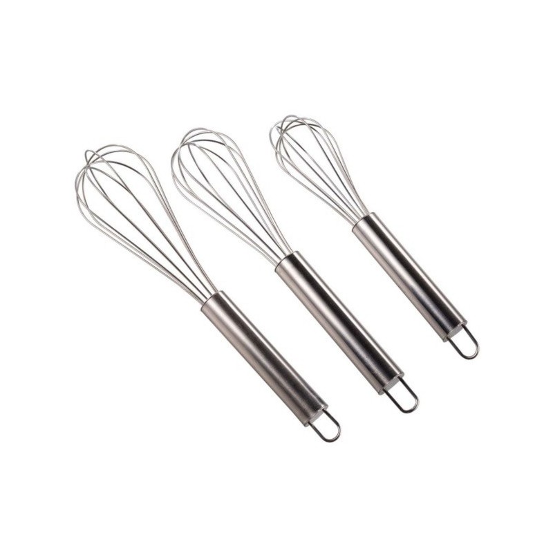 MSV Set aus 3 Edelstahl-Schneebesen