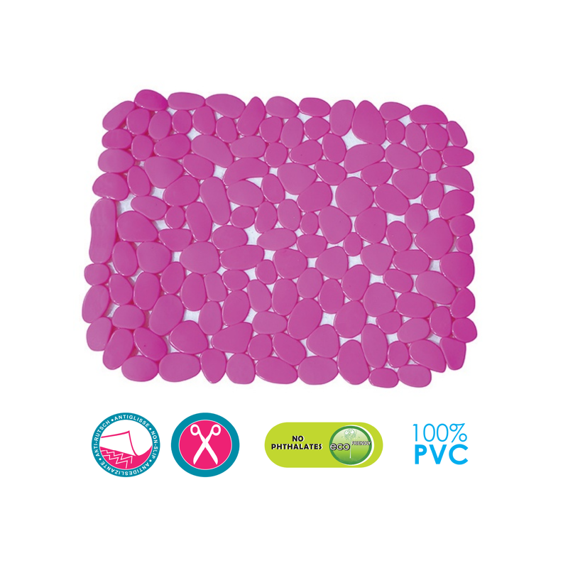 Fondo de fregadero de cocina de PVC GALET 40x31cm Rosa MSV