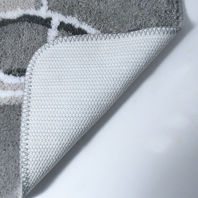 Polyester bath mat ANDROS 55x65cm fish pattern Gray Spirella