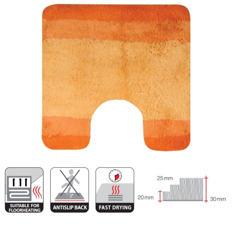 Tapis de bain Polyester BALANCE 55x55cm Orange Spirella