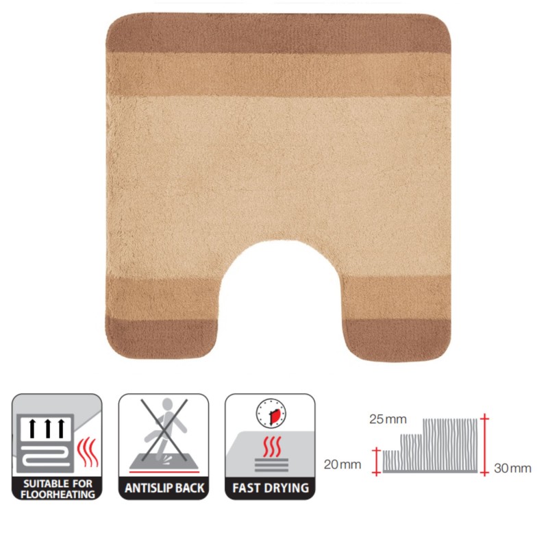 Spirella Badematte BALANCE Polyester 55x55cm Bahamas Beige