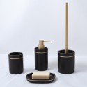 Scopino WC con supporto in Poliresina BLY Black & Gold Spirella