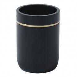 3er-Set Badezimmerzubehör BLY Schwarz & Gold Spirella