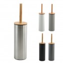 Spirella Toilettenbürste mit Halter aus Edelstahl und gebürstetem ADONIS-Bambus